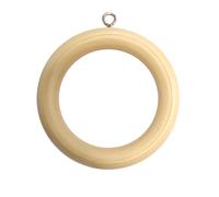 Bulk Hardware BH05961 anello in legno per tende, con vite a occhiello, diametro interno. 45 mm; Diametro esterno. 70 mm; colore marrone chiaro, confezione da 10