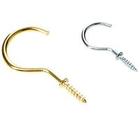 Bulk Hardware BH06549 ganci a vite officina assortimento di cromo e ottone placcato, bianco