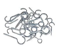 Bulk Hardware BH06551 zincato officina assortimento di ganci a vite e occhi, bianco