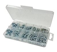Bulk Hardware BH06564 assortimento di Bzp dado esagonale in a 10 scomparti custodia per il trasporto.