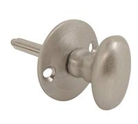 Bulk Hardware BH06721 - Serratura di sicurezza per porta, 60 mm, con pomello e chiave, finitura cromata satinata, colore: Argento