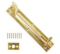 Bulk Hardware - Chiavistello per porta con fermo, in ottone, 150 mm