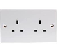Bulk Hardware double BH05887 interruttore, presa elettrica a 13 vie, Amp - bianco