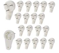 Bulk Hardware - Gancio medio in plastica per pareti compatte, 20 pezzi