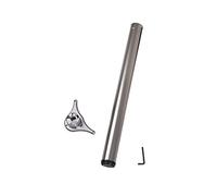 Bulk Hardware, prodotto n. BH05788, gambe per tavolo da bar in nichel opaco spazzolato, 60 mm di diametro, regolabili in altezza da 710 a 740 mm, confezione da 4, bianco, BH05789