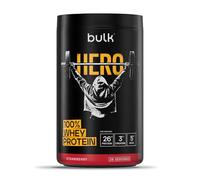Bulk Hero Whey Proteine in Polvere | Fragola | 26 Porzioni | 26g Proteine + 3g Creatina | 5g BCAA | Basso Zucchero | Assorbimento Rapido | Isolato, Idrolizzato & Concentrato