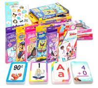 Bulk Licensed Flash Card per bambini - 6 confezioni di flashcard Learning Set con Paw Patrol, Spongebob, Principessa Disney Minnie Mouse, Altro | Apprendimento prescolare della scuola materna