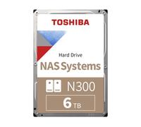 Toshiba Disco rigido NAS interno N300 da 6 TB, HDD SATA da 3,5'', 7200 RPM, funzionamento 24 ore su 24, 7 giorni su 7, supporto di sistemi da 1 a 8 bay, 128 MB di cache, (HDEX01SZNA51F).