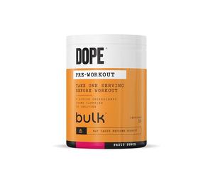 Bulk Polvere Pre-Workout Dope | Fruit Punch | 3g Creatine per Serving | 200mg Caffeine | Citrulline Malate & Arginine AKG | Beta-Alanine | Energy, Focus & Performance | 510g Supplement