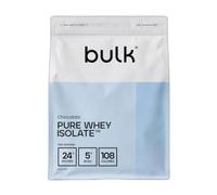 Bulk Pure Whey Isolate, Cioccolato, 450g | Da 24 a 26g di Proteine, 100% Isolato del Siero, Pochi Zuccheri e Grassi, Facile da Miscelare, Supporta i Muscoli