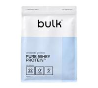 Bulk Pure Whey Protein Powder, Chocolate Cookies, 2.5kg | 22g Protein and 5g BCAAs per Scoop, Whey Concentrate Shake, Low Sugar, Supports Muscle Growth and Repair, Smooth Mixing