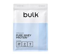 Bulk Pure Whey Protein Powder, Unflavoured, 1kg | 23g Protein and 5g BCAAs per Scoop, Whey Concentrate Shake, Low Sugar, Supports Muscle Growth and Repair, Smooth Mixing