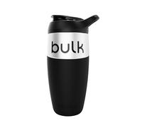 Bulk x Promixx Shaker Acciaio Inox | Nero | 700ml | Design Robusto & Antiperdita | Agitatore Snap-Fit per Mix Perfetti | Rivestimento Antiscivolo | Lunga Durata