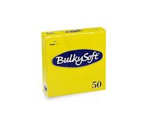 BULKY Soft BS 32236 tovaglioli 1/4 volte, 2 Veli, 33 cm x 33 cm, Limone (Confezione da 50 pezzi)
