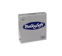 BULKY Soft BS 32242 tovaglioli 1/4 volte, 2 Veli, 33 cm x 33 cm, Grigio (Confezione da 50 pezzi)