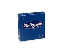 BULKY Soft BS 32740 tovaglioli 1/4 volte, 2 Veli, 33 cm x 33 cm, Blu (Confezione da 50 pezzi)
