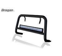 Bull Bar A Bar + Barra Di Luce LED Per Peugeot Partner 2016 - 2019 Basso - BLACK