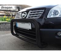 Bull Bar A Bar + Jumbo Spots Per Nissan Qashqai 2007 - 2014 4x4 Basso - NERO