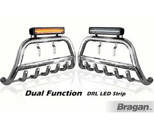 Bull BAR Alto Abar + Barra LED Per Ford Ranger 2006 - 2012 Staccabile Nome