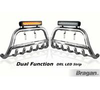 Bull BAR + Barra LED Per Mercedes sprinter 2014 - 2018 - Staccabile Nome Piastra
