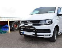 Bull Bar NERO + Fari A Spot Per Citroen Jumpy 07-16 Paracolpi In Acciaio