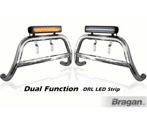 Bull BAR + Notte Giacca Barra LED Per nissan navara np300 2016 + Eu Ec Approvato