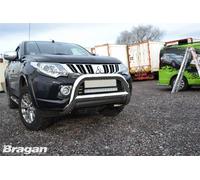Bull BAR Per 2012-2015 Mitsubishi L200 Triton Spinta Mento A Barra Acciaio Ec