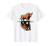 Bull Bear Reflection Mercato azionario Trader Maglietta