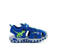Bull Boys Dinosauri Velociraptor sandalo da bambino con luci Blu Royal DNCL3144 (numeric_33)