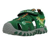 Bull Boys Dinosauri Velociraptor sandalo da bambino con luci Verde Foresta DNCL3144 (numeric_30)
