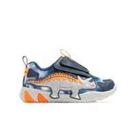 Bull Boys DNAL4552 Sneaker a Strappo con luci Triceratopo Blu Fantasia (Blu, Sistema Taglie Calzature EU, Bambino Piccolo (2-5 Anni), Numero, Media, 26)