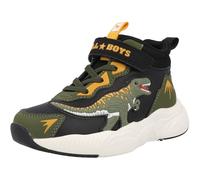 Bull Boys DNAL4571 Sneakers Alta con luci T Rex Nero/Verde, 32