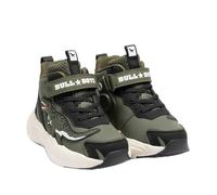 Bull Boys DNAR5104 Sneakers Alta con luci T Rex con ruggito Nero/Verde, 34