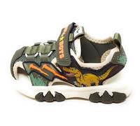 Bull Boys Sandali Sportivi per Bambini con audio Dinosauro T-Rex,Verde giungla,Strappo,Modello DNCR5190 (Verde giungla, Sistema Taglie Calzature EU, Adolescente, Numero, Media, 35)