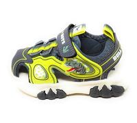 Bull Boys Sandalo DNCL5191 T-Rex a punta chiusa,Luci LED,Suola Ammortizzata con Impronta Dinosauro,A Strappo (Grigio, Sistema Taglie Calzature EU, Bambino Piccolo (2-5 anni), Numero, Media, 26)