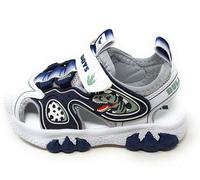 Bull Boys sandalo punta chiusa DNCL5191 T-Rex bianco luci nell'occhio Dinosauro