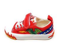 Bull Boys scarpa in tela con puntale in gomma modello BBEA5080 Dragon 3 rosso
