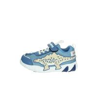 Bull Boys Scarpe DNAR5002 Stegosauro,Chiusura a Strappo, Blu e Bianco,Luci e Verso attivabili con Bottone on/off (Blu Jeans, Sistema Taglie Calzature EU, Adolescente, Numero, Media, 30)
