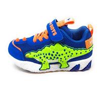 Bull Boys Scarpe DNAR5002 Stegosauro,Chiusura a Strappo, Blu Royal,Luci e Verso attivabili con Bottone on/off (Blu Royal, Sistema Taglie Calzature EU, Bambino Piccolo (2-5 Anni), Numero, Media, 26)