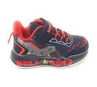 Bull Boys Scarpe Sportive per Bambini con luci e Dinosauro,Sneaker con Suola Antiscivolo amortizzante (Nero-Rosso, Sistema Taglie Calzature EU, Bambino Piccolo (2-5 Anni), Numero, Media, 27)