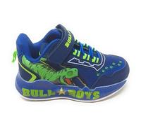 Bull Boys Scarpe Sportive per Bambini con luci e Dinosauro,Sneaker con Suola Antiscivolo amortizzante (Blu, Sistema Taglie Calzature EU, Adolescente, Numero, Media, 33)