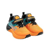 Bull Boys Sneakers Bambini Adventure, Design Dino-Scheletro T-Rex, Suono Ruggito, Luci, Strappo. Numerazione dal 26 al 35 (Arancione, Sistema Taglie Calzature EU, Bimbo (0-5 Anni), Numero, Media, 33)