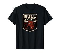 Bull City Durham NC 919 North Carolina Bull Head Uomo Donna Maglietta