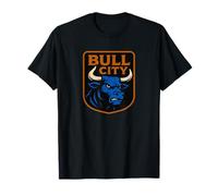 Bull City Durham NC 919 North Carolina Bull Head Uomo Donna Maglietta