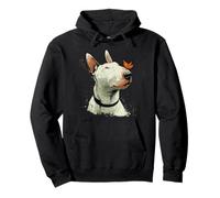 Bull Terrier Allegro con Farfalla Felpa con Cappuccio