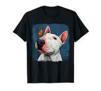 Bull Terrier Allegro con Farfalla Maglietta