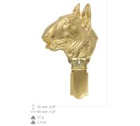 Bull Terrier - Clip Placcato Oro Con L'immagine Di Un Cane Art Dog DE