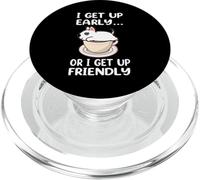 Bull Terrier Dog I Get Up Early Coffee Funny Puppy Dogs PopSockets PopGrip per MagSafe