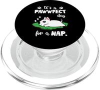Bull Terrier Dog Sleep It's A Pawwfect Day For A Nap Puppy PopSockets PopGrip per MagSafe