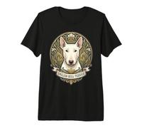Bull Terrier Inglese Bianco Elegante Art Nouveau Maglietta Premium